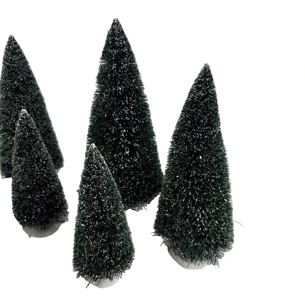 Dept. 56 Village Frosted Topiary Trees Set Of 7 #56.52842